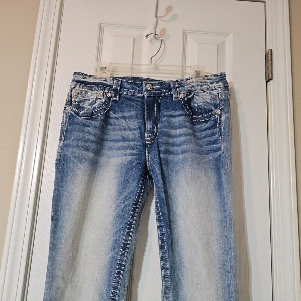 Miss Me Embroidered Boot Cut Jeans - 32x34 - Geometric Aztec Pattern - Picture 3 of 16
